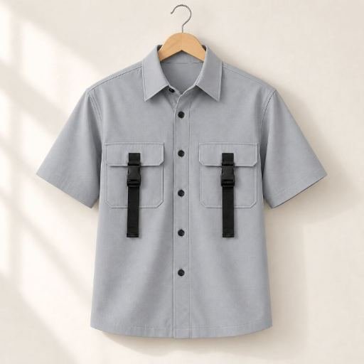 Cargo Half Sleeve Cotton Shirt