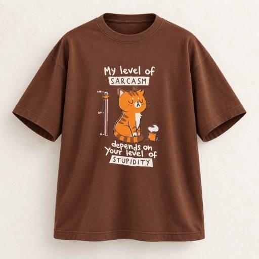 Oversize T shirt - Sarcasm Cat