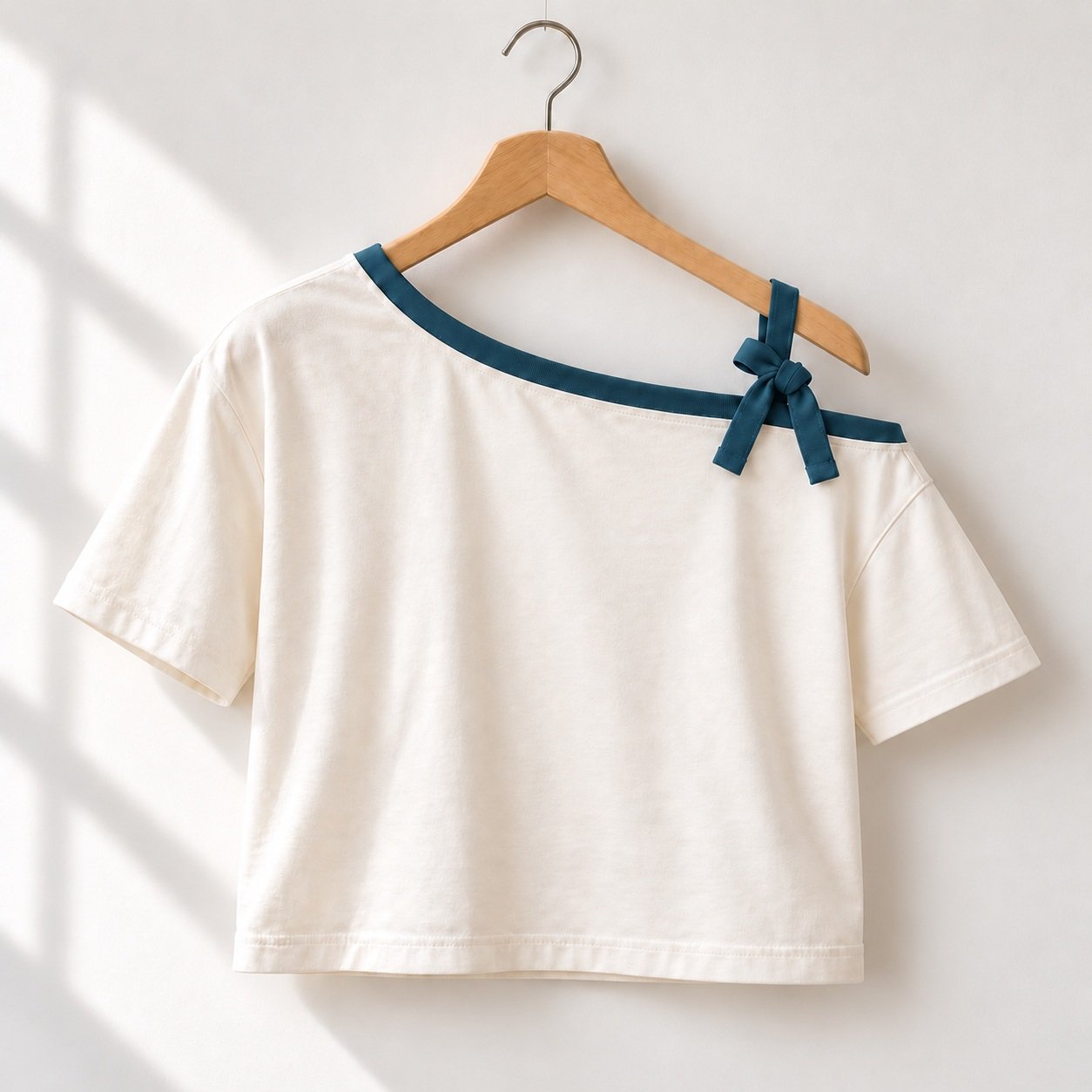 Womens Printed Off Shoulder Top
